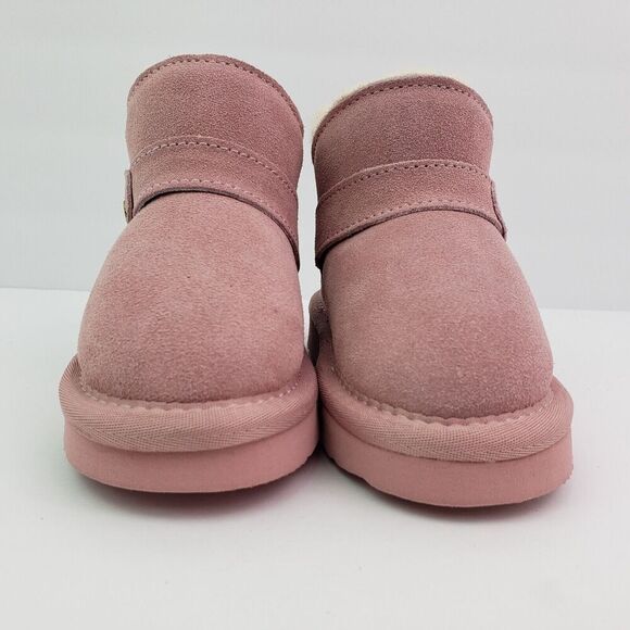 Bearpaw Haley Baby Toddler Girls Size 6 Pink Suede Pull On Wool Blend Boots - Picture 6 of 11